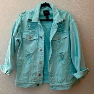 Distressed Oversized Denim Jacket
